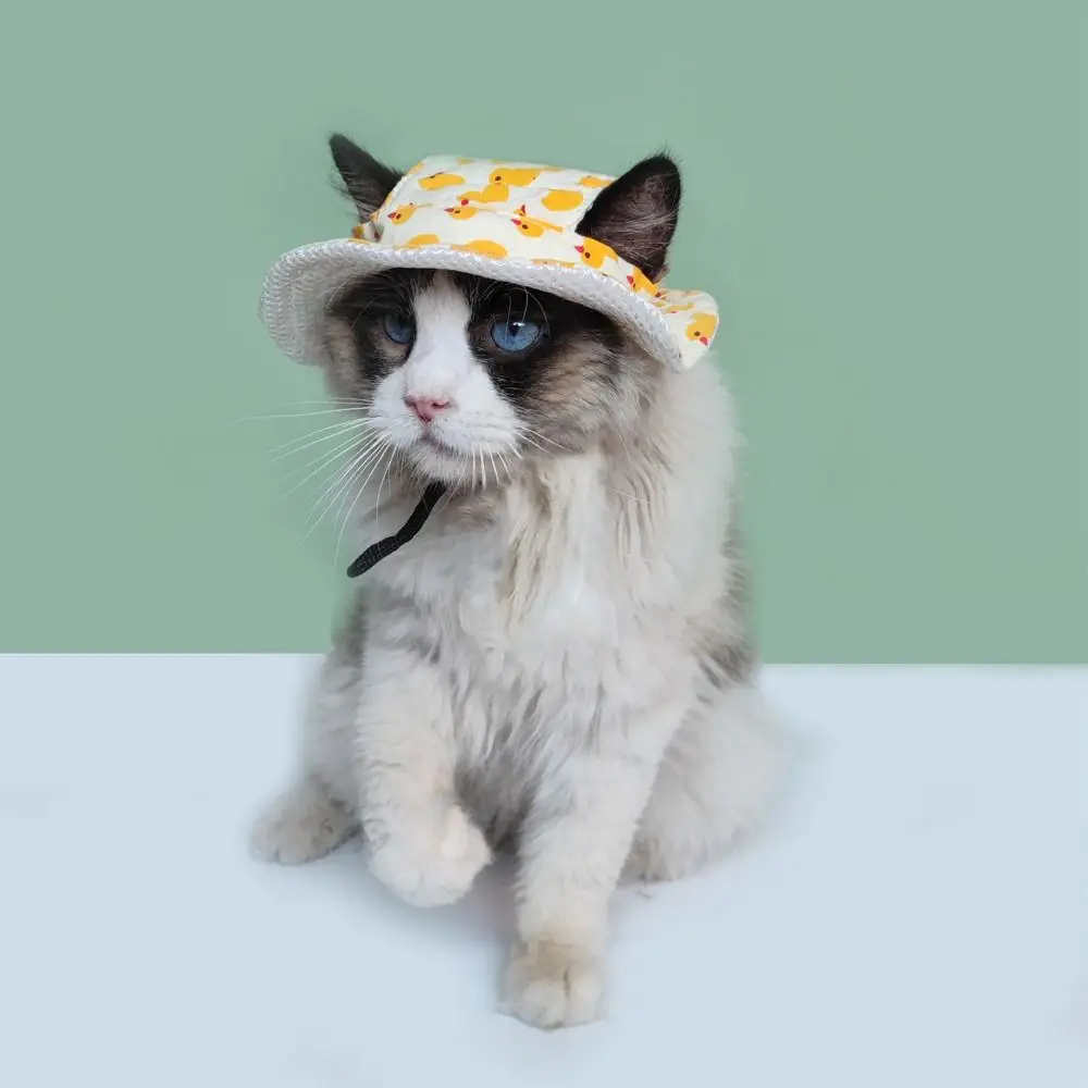 Chapéu de Sol para Cães e Gatos de Poliéster Ajustável - Imagem 3