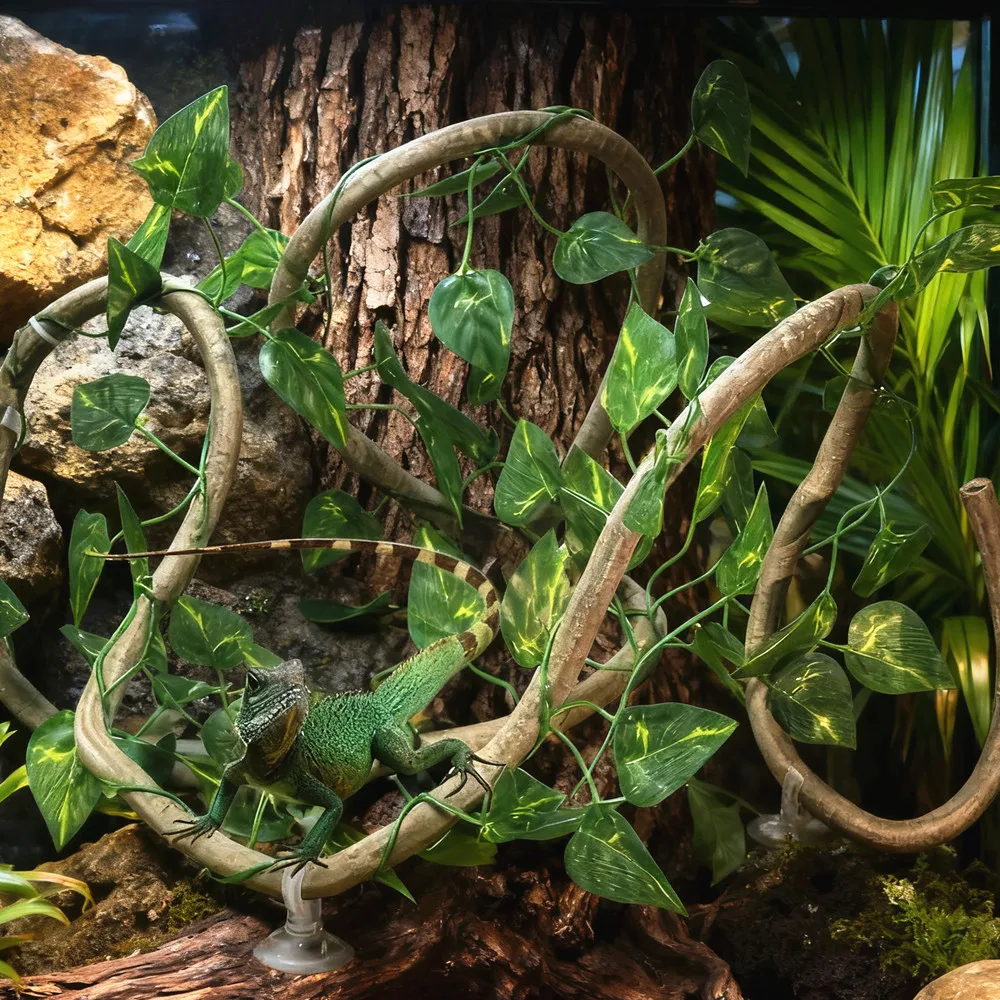 Videira Artificial para Répteis 1m Flexível para Terrário - Imagem 2