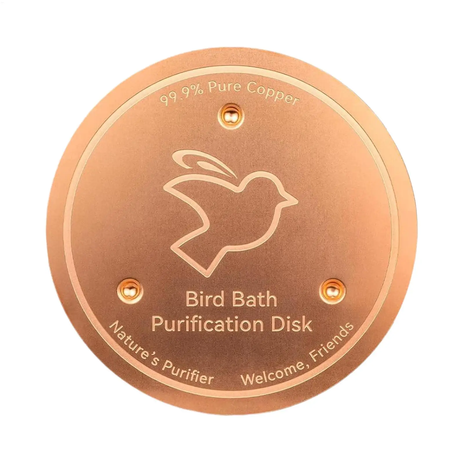 Bandeja de Cobre para Banho de Pássaros com Base Antiderrapante - Imagem 2