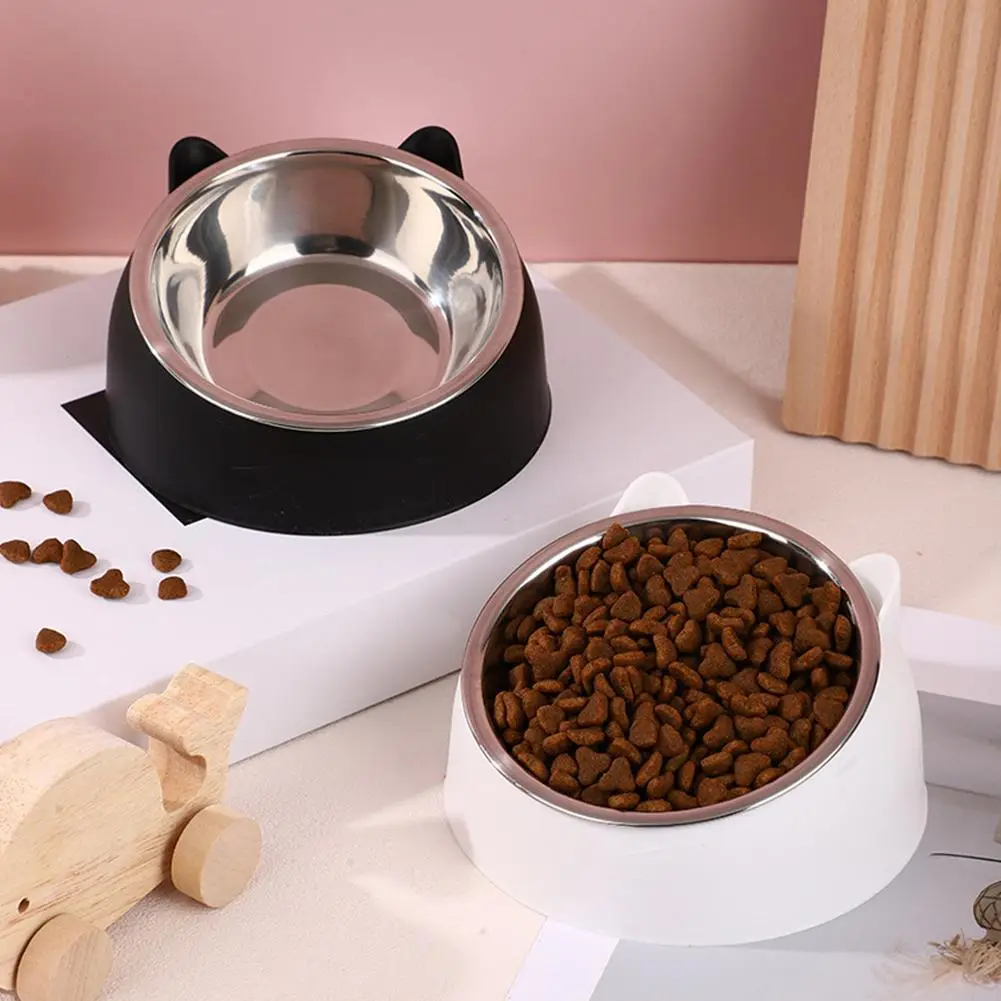 Tigela para Gato e Filhote de Aço Inoxidável 100 ml Inclinada 15° Antiderrapante - Imagem 3