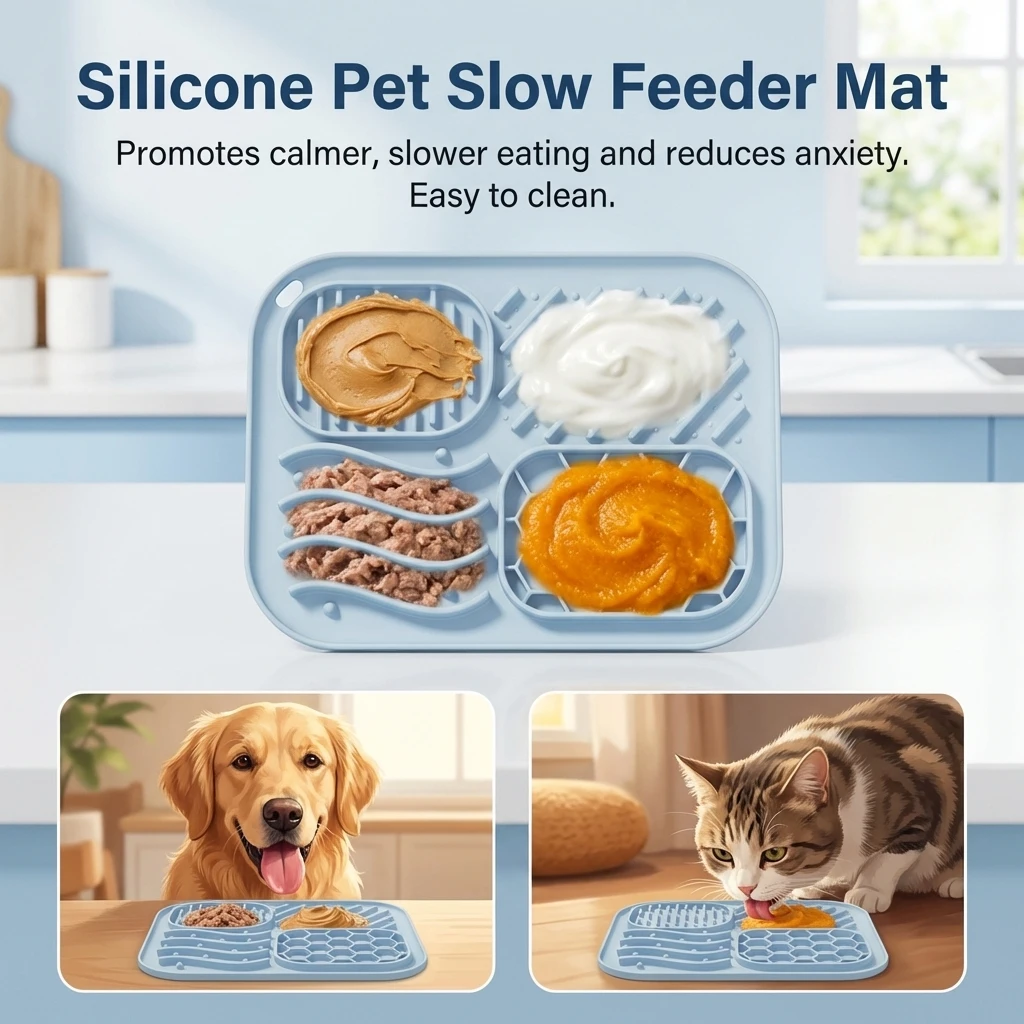 Tapete de Silicone para Cães e Gatos 20x24 cm com Sucção Antiderrapante - Image 6