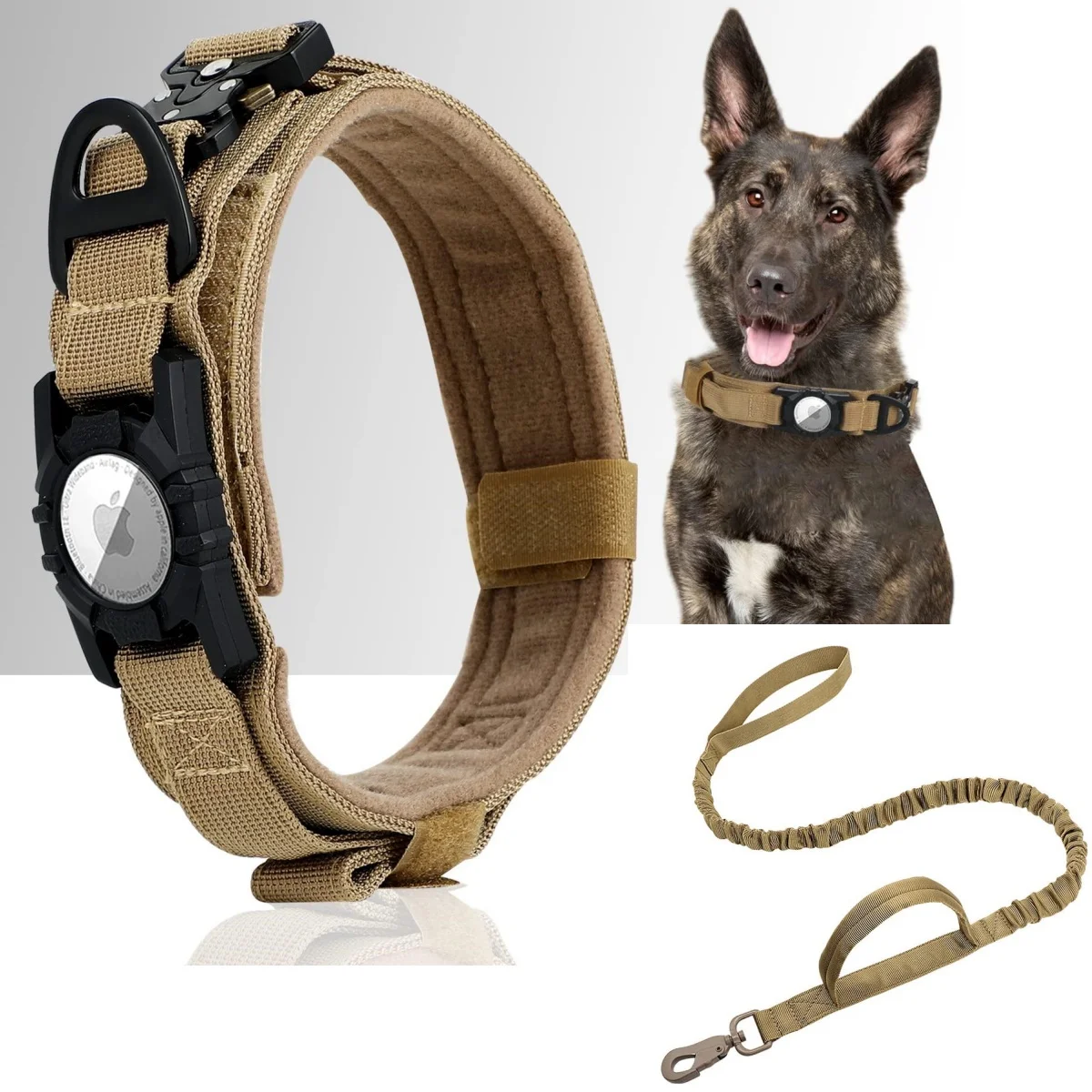 coleira tática para cães ajustável