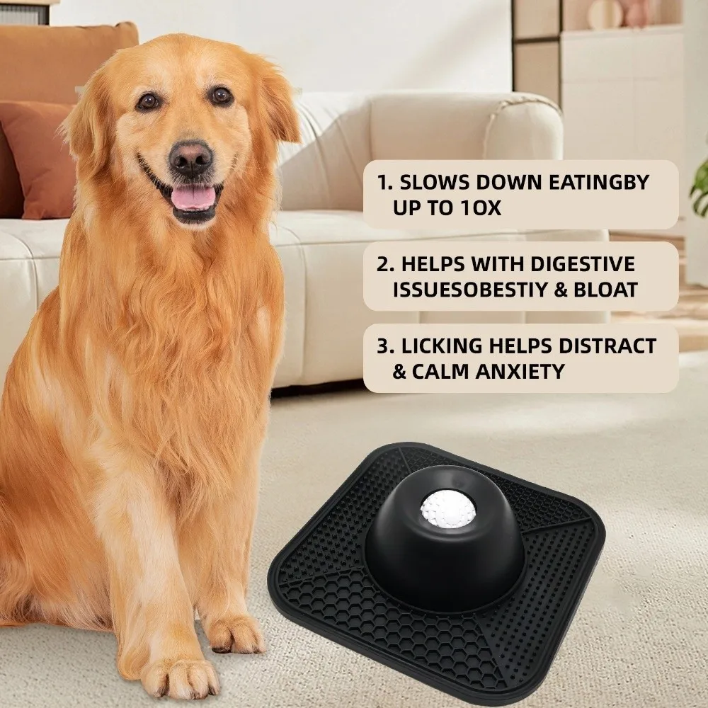 Tigela Lenta de Silicone para Cães 24,8 cm Antiderrapante - Imagem 5