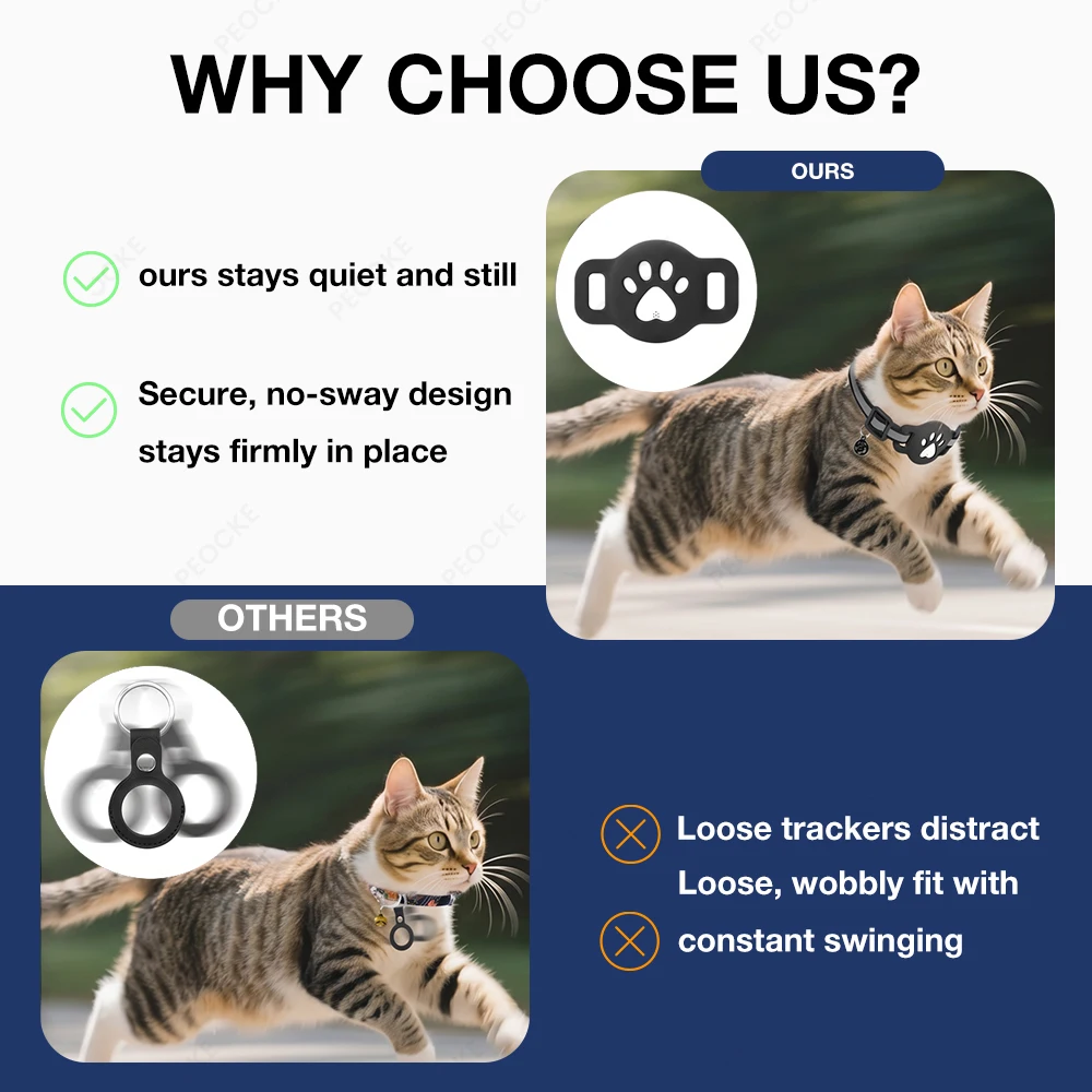 Coleira Rastreador GPS para Gatos Android com Fivela Ajustável Refletiva - Imagem 2