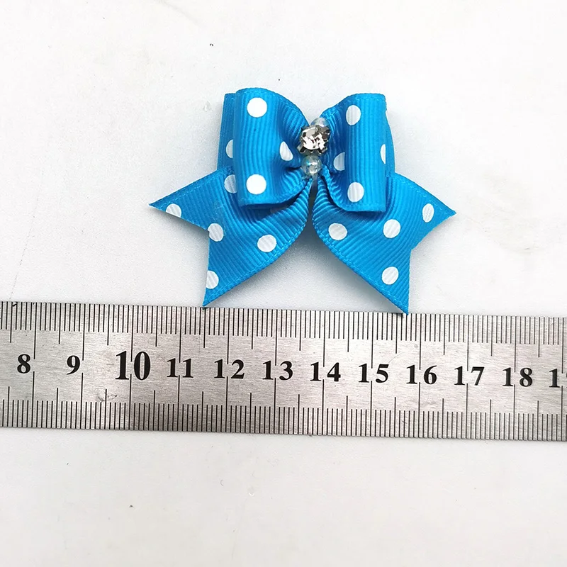 Laços Artesanais para Cães Pequenos com Pérolas e Diamantes 10 pçs - Imagem 5