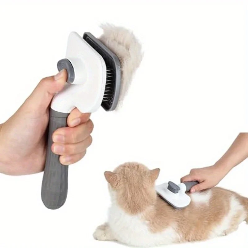 Escova de Auto-Limpeza para Gatos e Cães, de Remoção de Pelos - Imagem 2