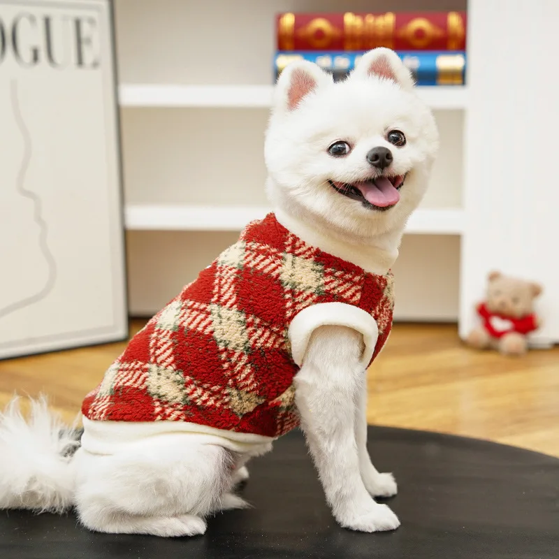 Colete para Cães de Fleece Vermelho para Inverno - Image 5