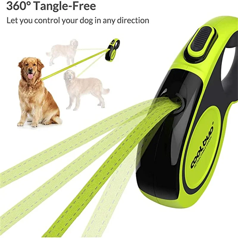 Trela Retrátil para Cães e Gatos de 5m com Alça Antiderrapante - Imagem 3
