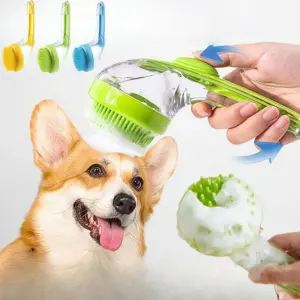 escova de banho para cães e gatos com cabo longo