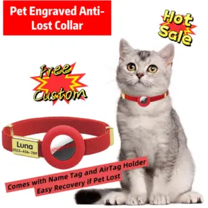 coleira para gatos com suporte airtag