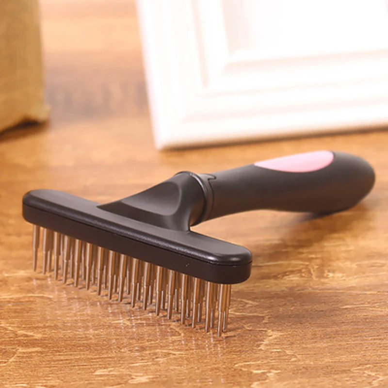 Ancinho para Cães e Gatos de Pelo Curto e Longo com Pinos Duplos - Imagem 6
