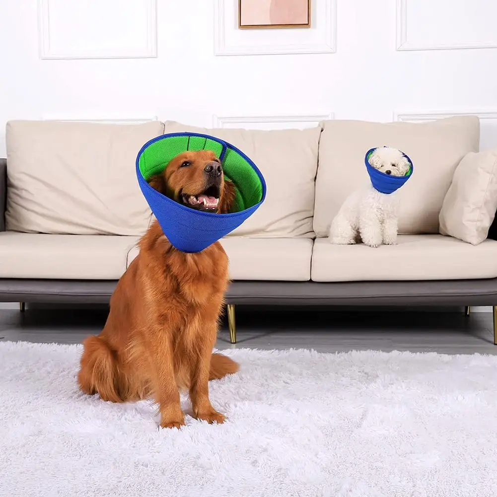 Coleira Protetora para Cães e Gatos de Malha Respirável Tamanho M - Imagem 6