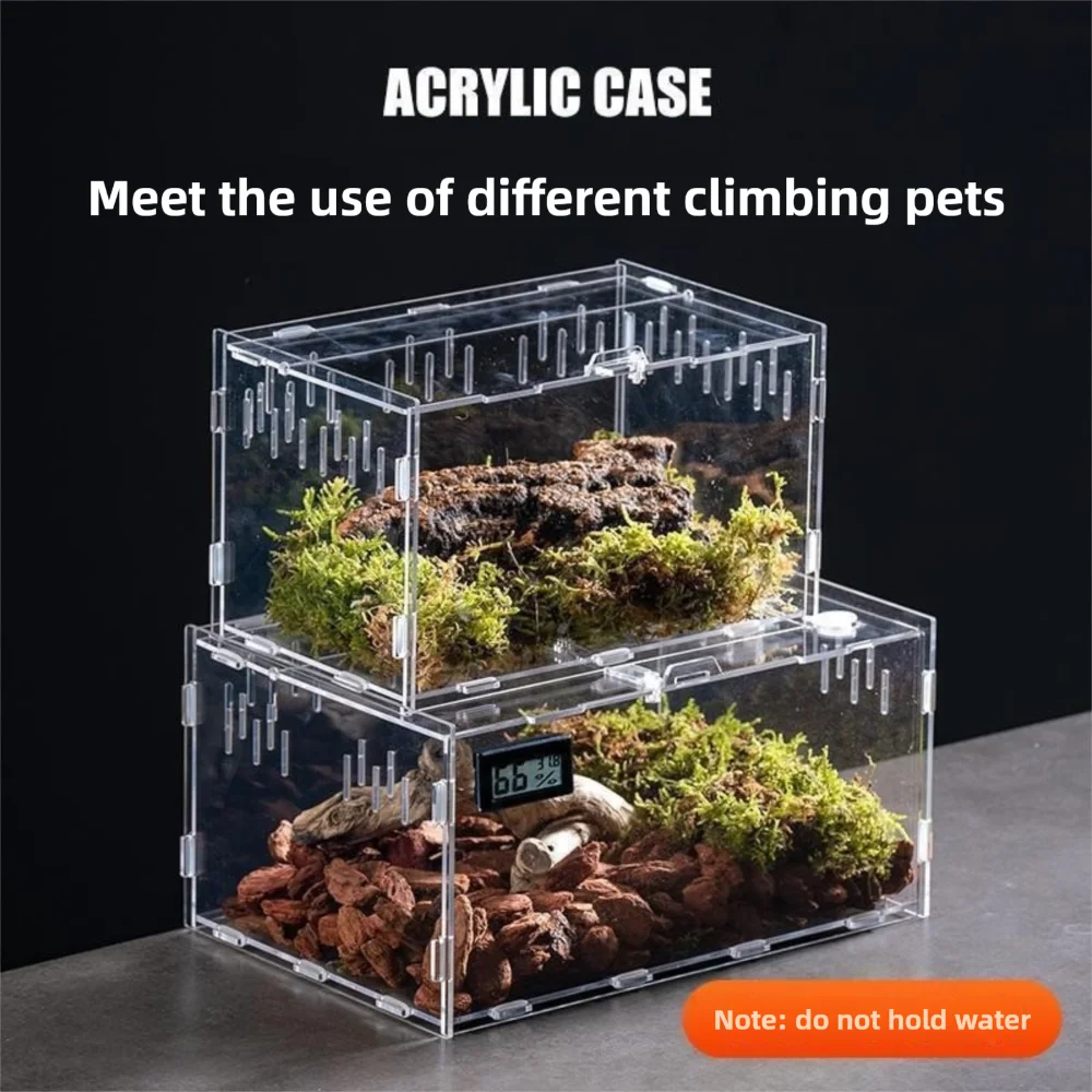 Habitat de Acrílico para Répteis Transparente Anti-fuga - Imagem 4