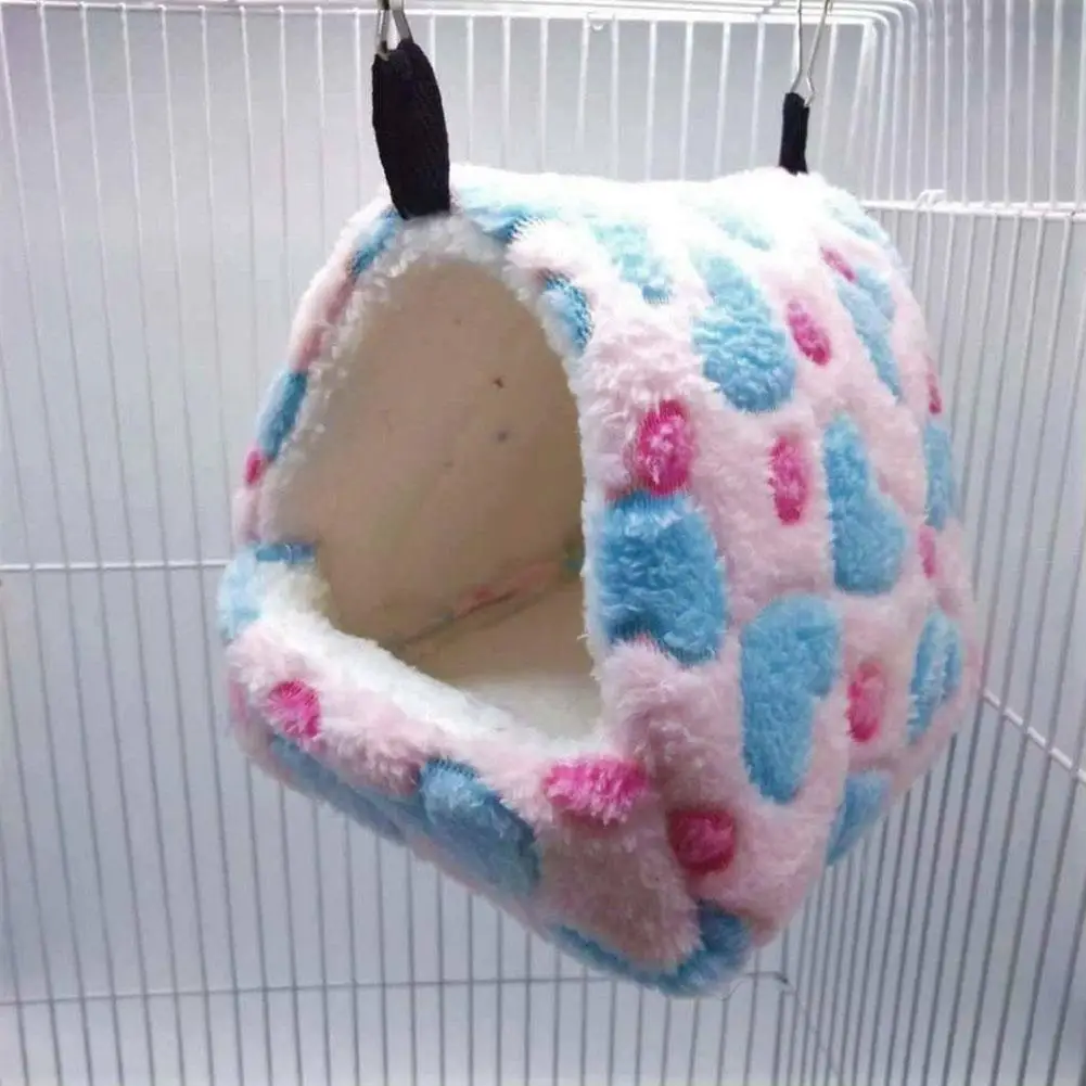 Casa de Hamster para Gaiola de Flanela com Fivela Amarelo Claro - Imagem 3