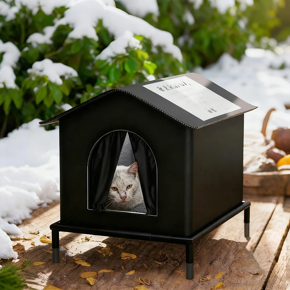 Casa para Gatos Externa ou Interna Isolada e à Prova d'Água - Imagem 2