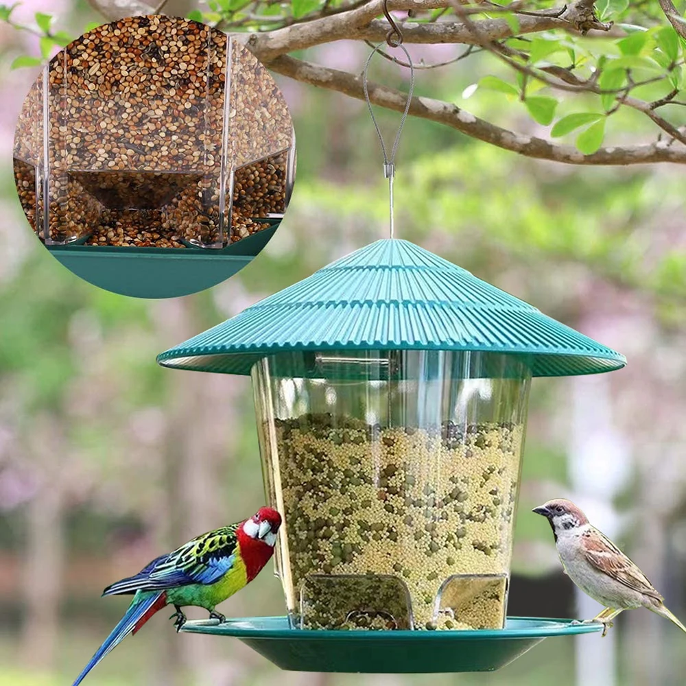 Alimentador de Pássaros Suspenso para Jardim com Capacidade de 2,6 lb - Imagem 2