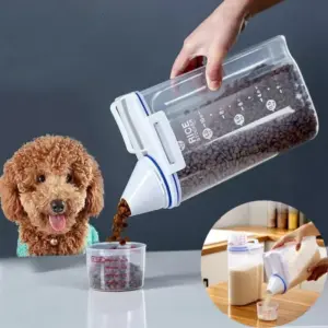 pote hermético para ração com copo medidor