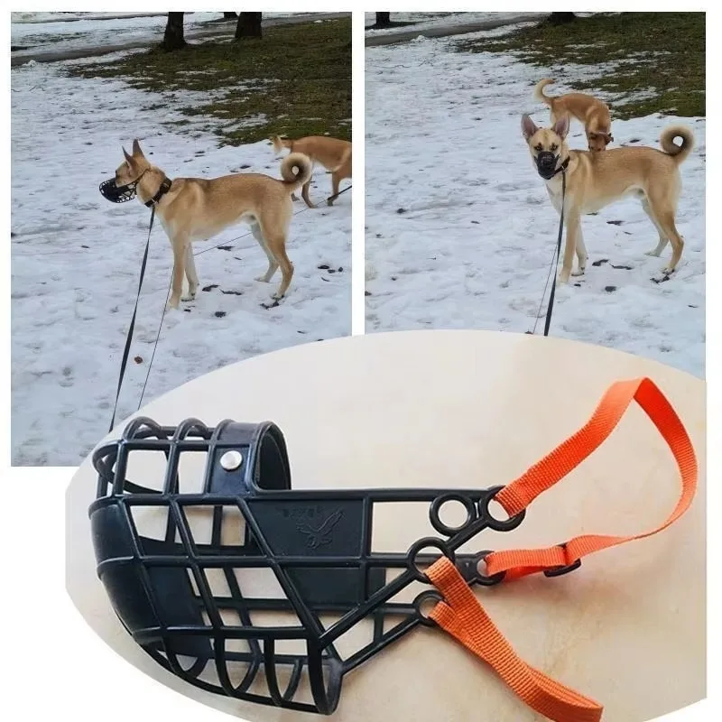Focinheira Ajustável para Cães de Plástico Leve e Confortável - Imagem 2