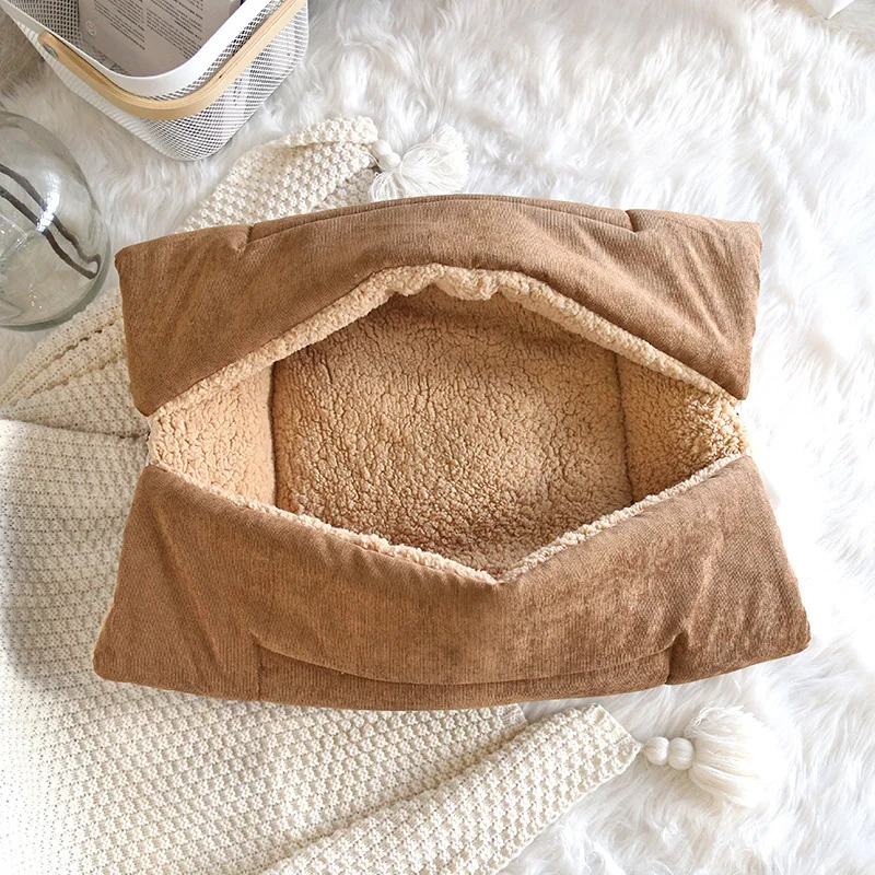 Cama para Gatos e Cães Pequenos de Pelúcia Lavável na Máquina - Imagem 5
