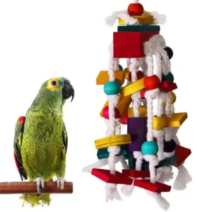 brinquedo para papagaio de madeira