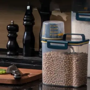recipiente hermético para ração com copo medidor