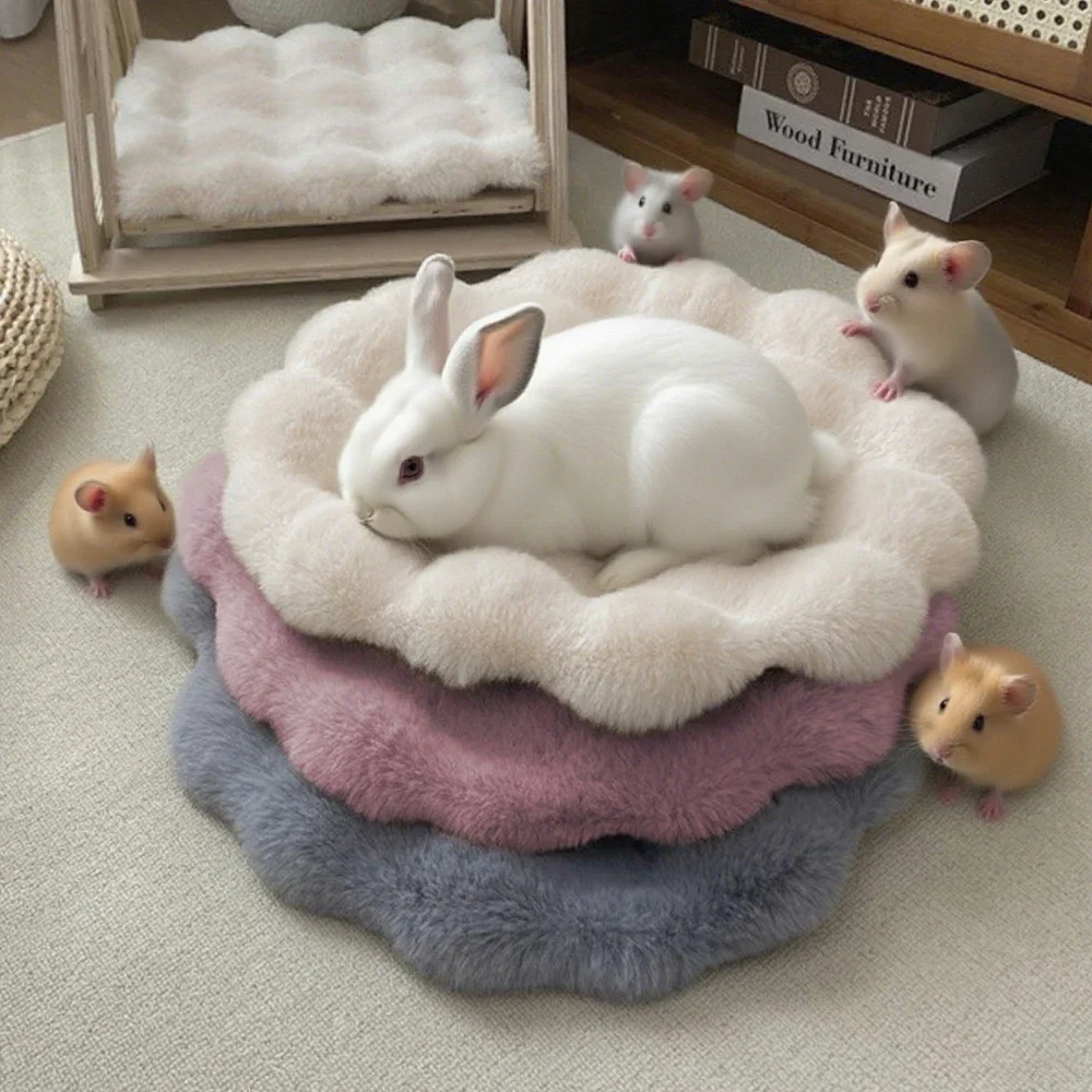 Cama Redonda para Gatos e Cães Pequenos de Pelúcia - Imagem 2