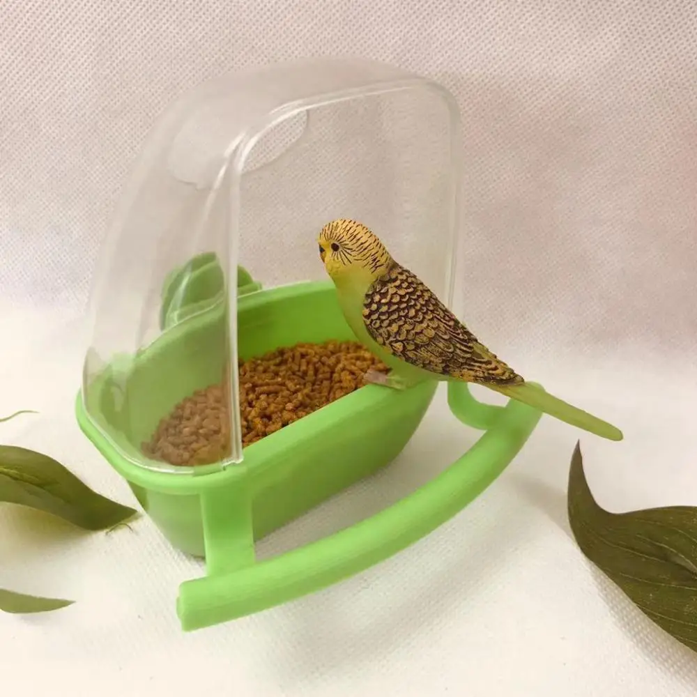 Comedouro para Pássaros e Papagaios 6x10x11 cm Transparente - Imagem 2