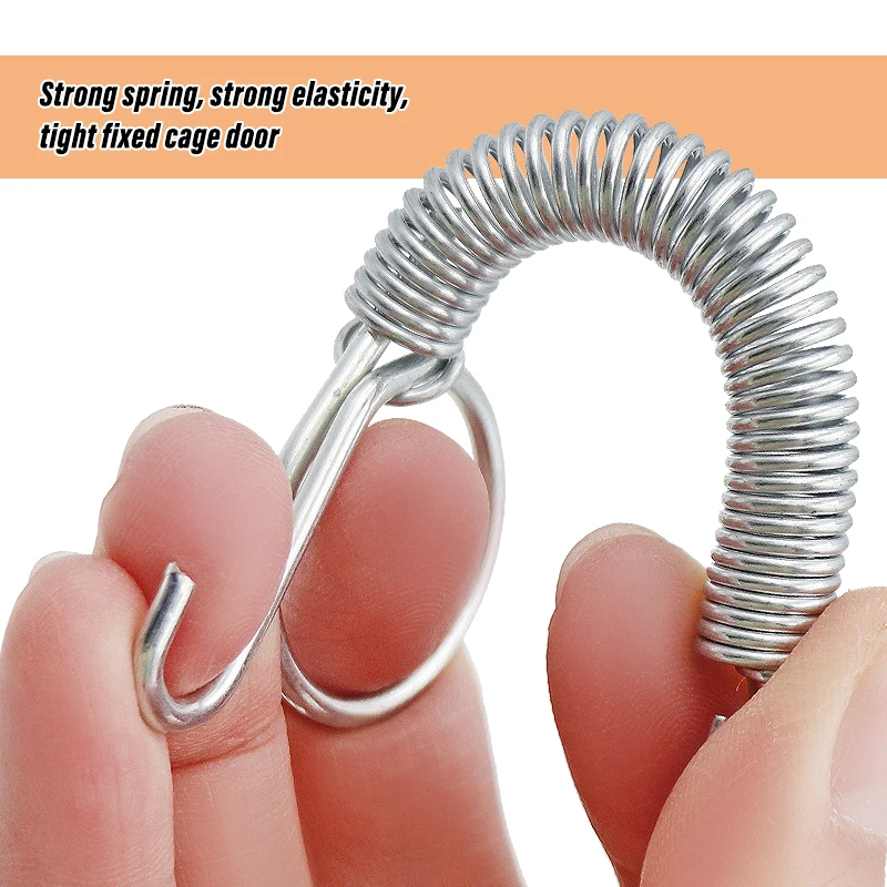 Gancho de Mola para Gaiola 7,5 cm de Metal Galvanizado com Argola - Imagem 3