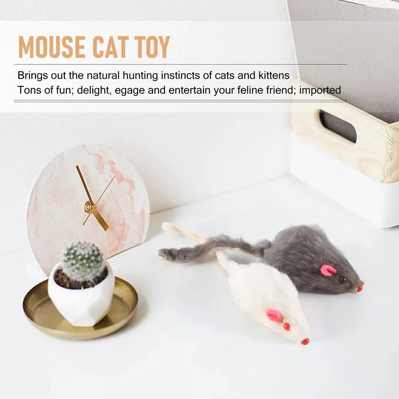 Brinquedo para Gatos Rato de Pelúcia Pacote com 10 - Imagem 5