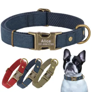 coleira personalizada para cães de nylon