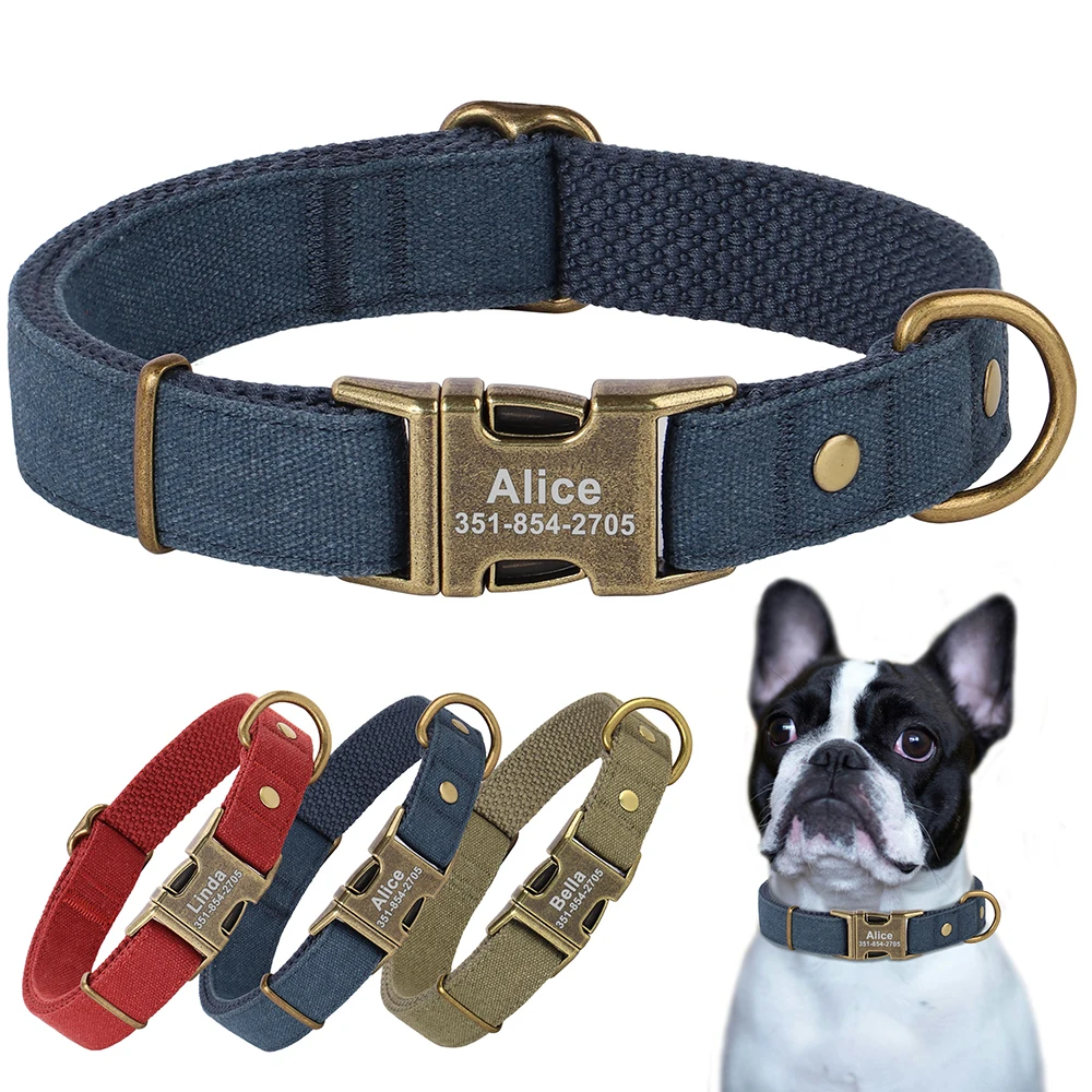 coleira personalizada para cães de nylon
