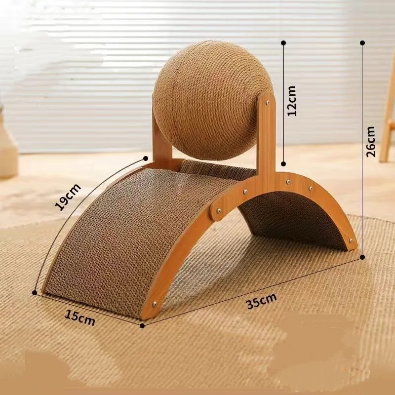 Arranhador de Gato 2 em 1 Bola e Placa de Sisal Resistente - Imagem 6