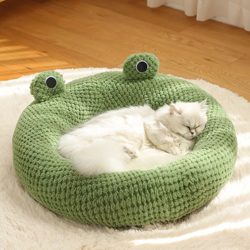 Cama Toca para Cães e Gatos de Pelúcia Formato Sapo 40x40x20 cm - Imagem 2