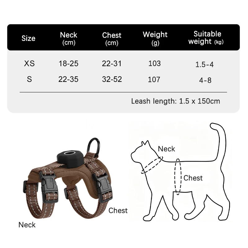 Coleira Anti-Fuga para Gatos com Suporte para AirTag Refletiva - Image 6