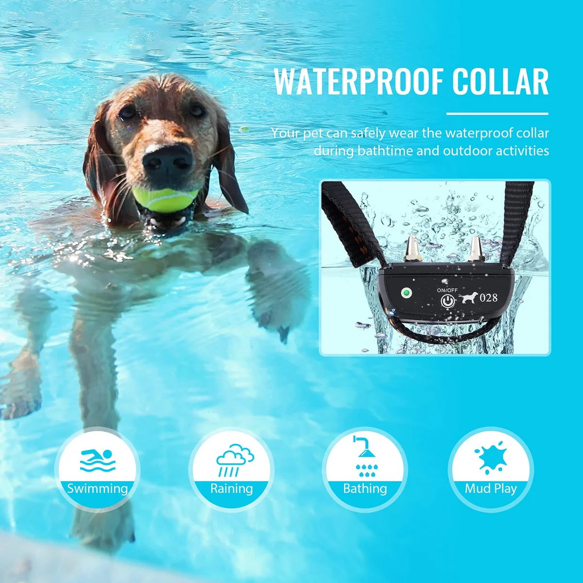 Cerca Eletrônica para Cães com Coleira Recarregável USB - Image 6