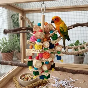 brinquedo para papagaio de gaiola