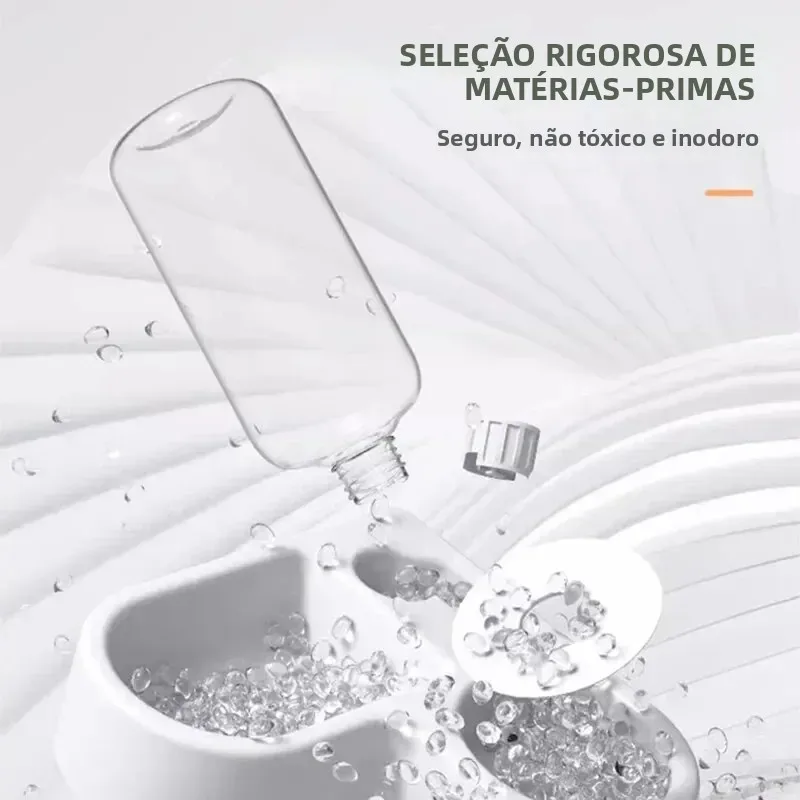 Comedouro Duplo para Cães e Gatos de PP 22 cm com Água e Ração - Imagem 3