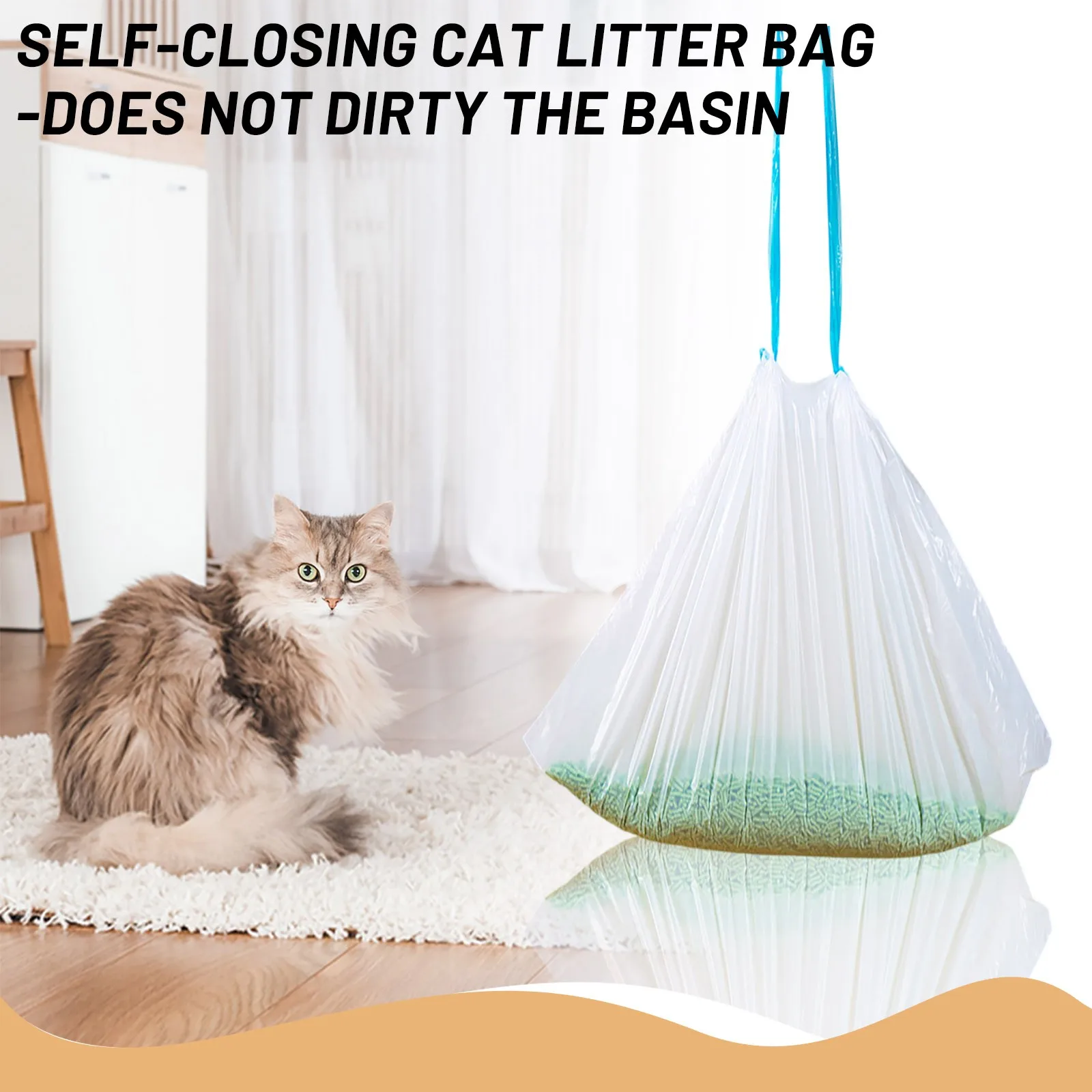 Sacos de Areia Descartáveis para Gatos com Cordão - Image 3
