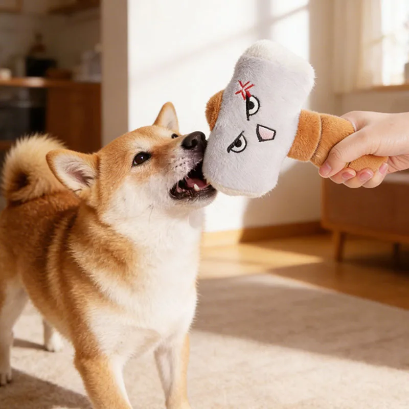 Brinquedo de Pelúcia para Cães com Som e Rosto Engraçado - Imagem 2
