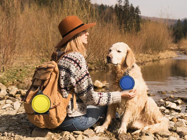 Tigela Dupla Dobrável para Cães e Gatos Portátil para Viagem - Image 6