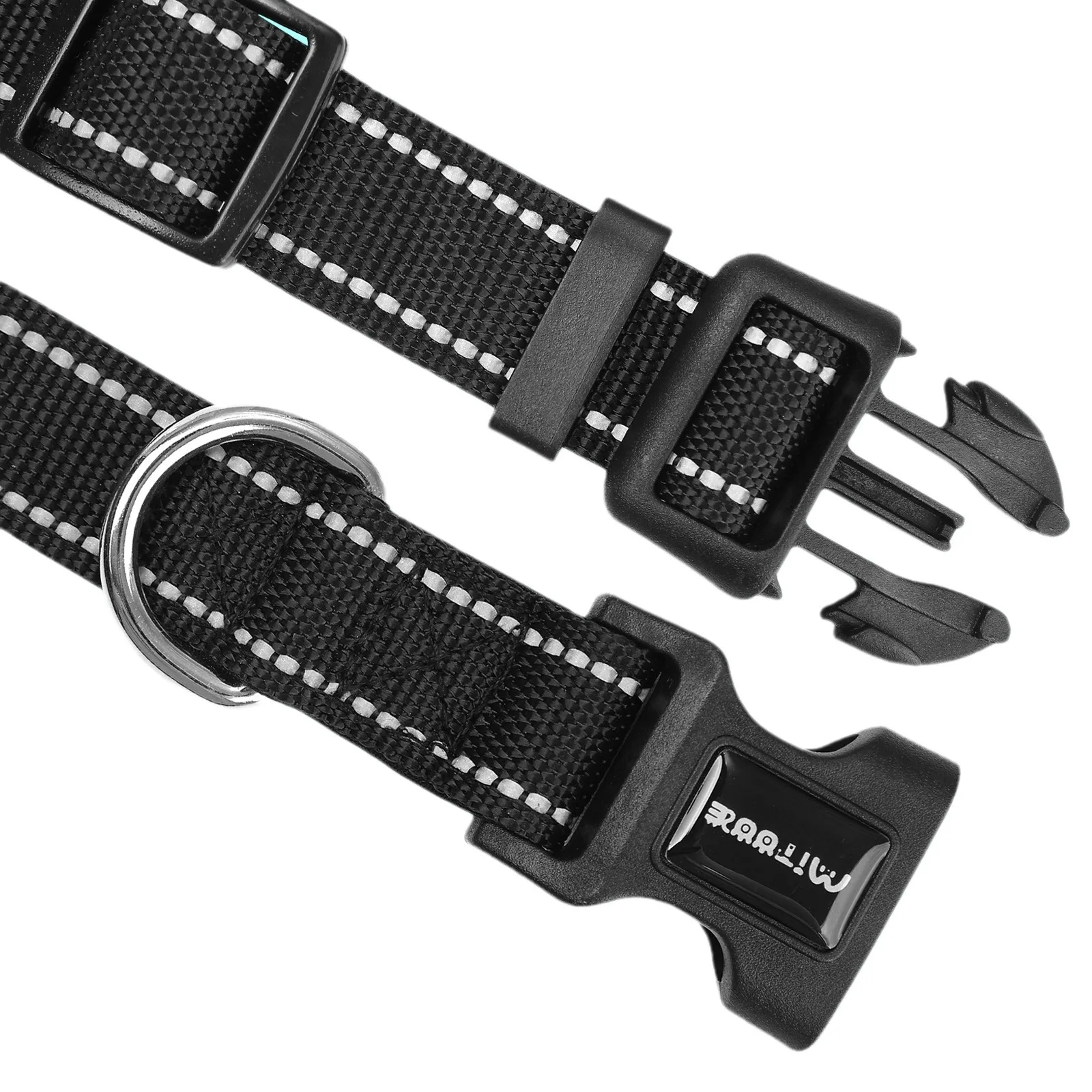 Coleira Refletiva para Cães de Porte Médio Ajustável Vermelha - Imagem 5