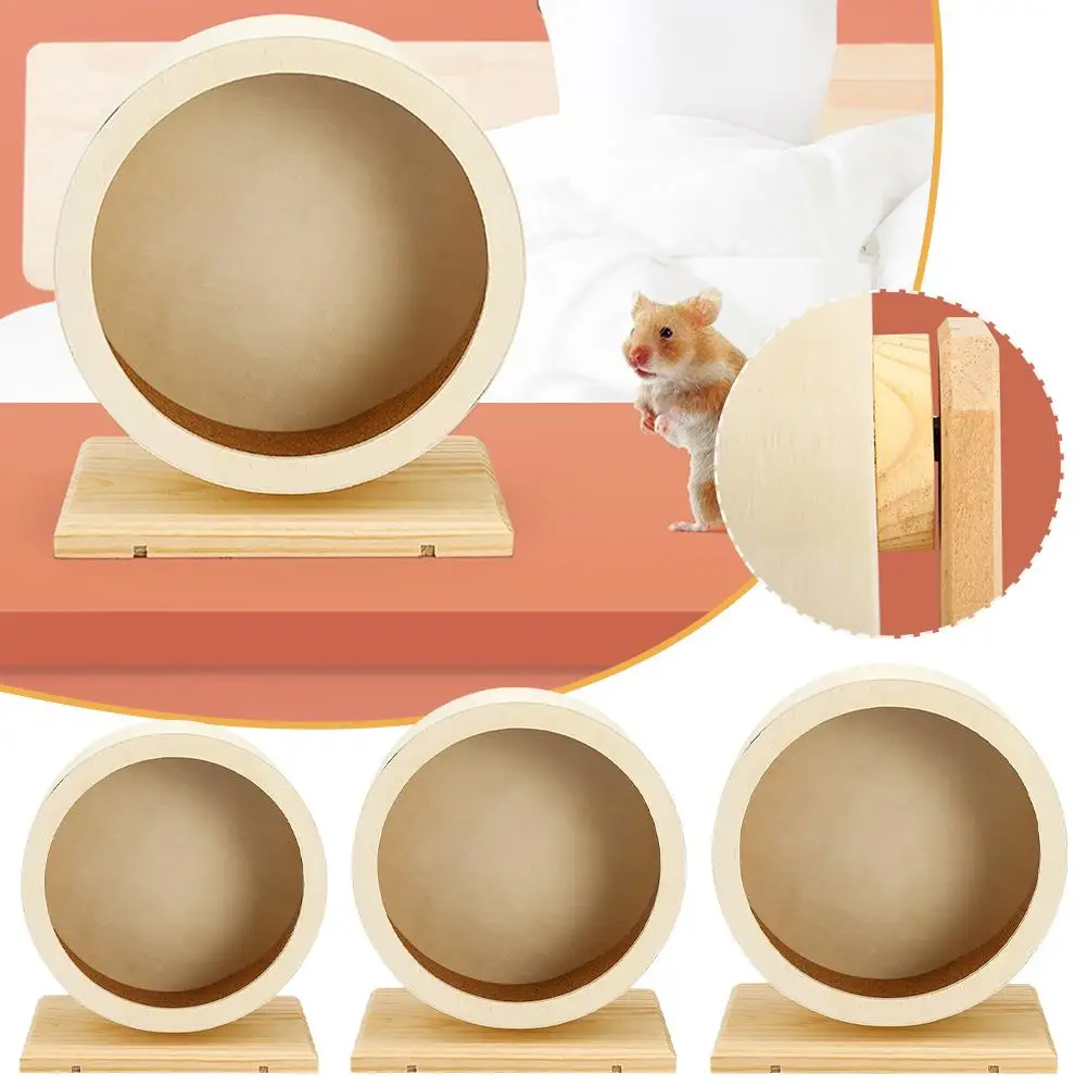 Roda de Madeira para Hamster com Base de 15 cm Silenciosa - Imagem 4