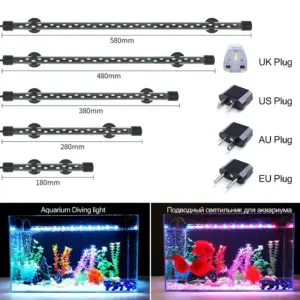 luminária LED para aquário com clipe