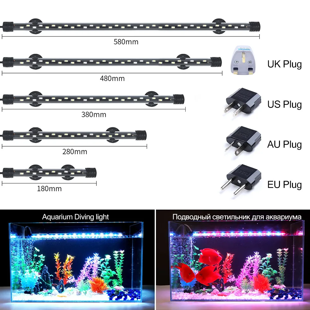 luminária LED para aquário com clipe