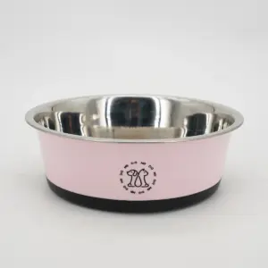 tigela de aço inoxidável antiderrapante para cães e gatos