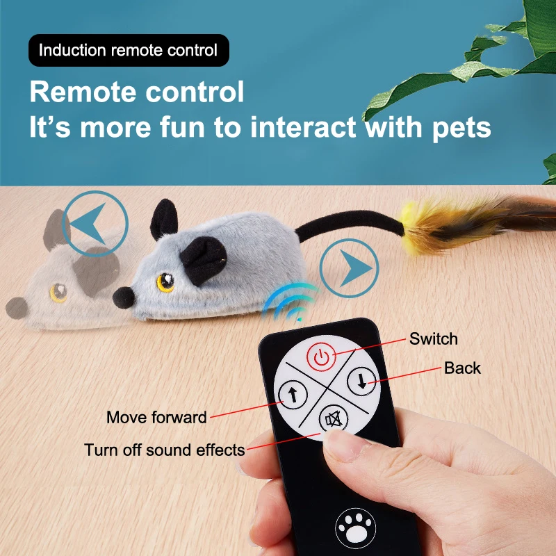 Brinquedo de Rato Elétrico para Gatos com Controle Remoto - Imagem 4