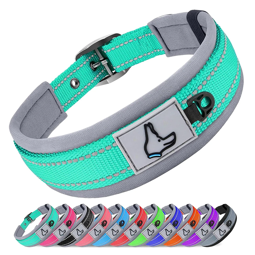 coleira de nylon neoprene para cães