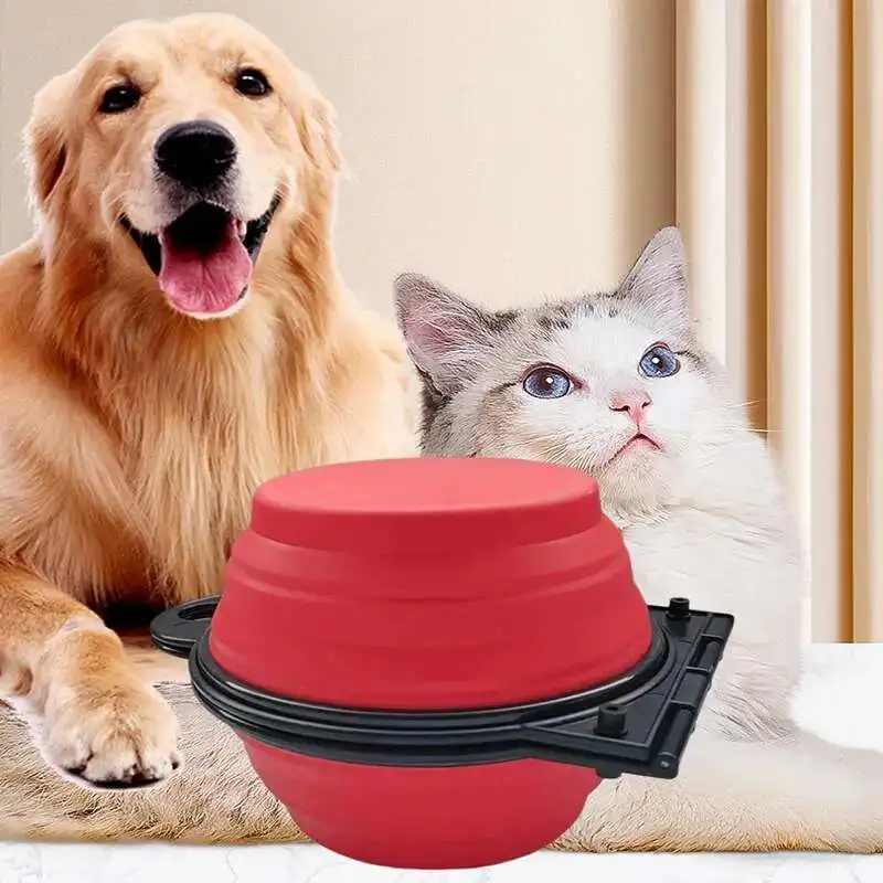 Tigela Dupla Dobrável para Cães de Silicone para Viagem - Imagem 3