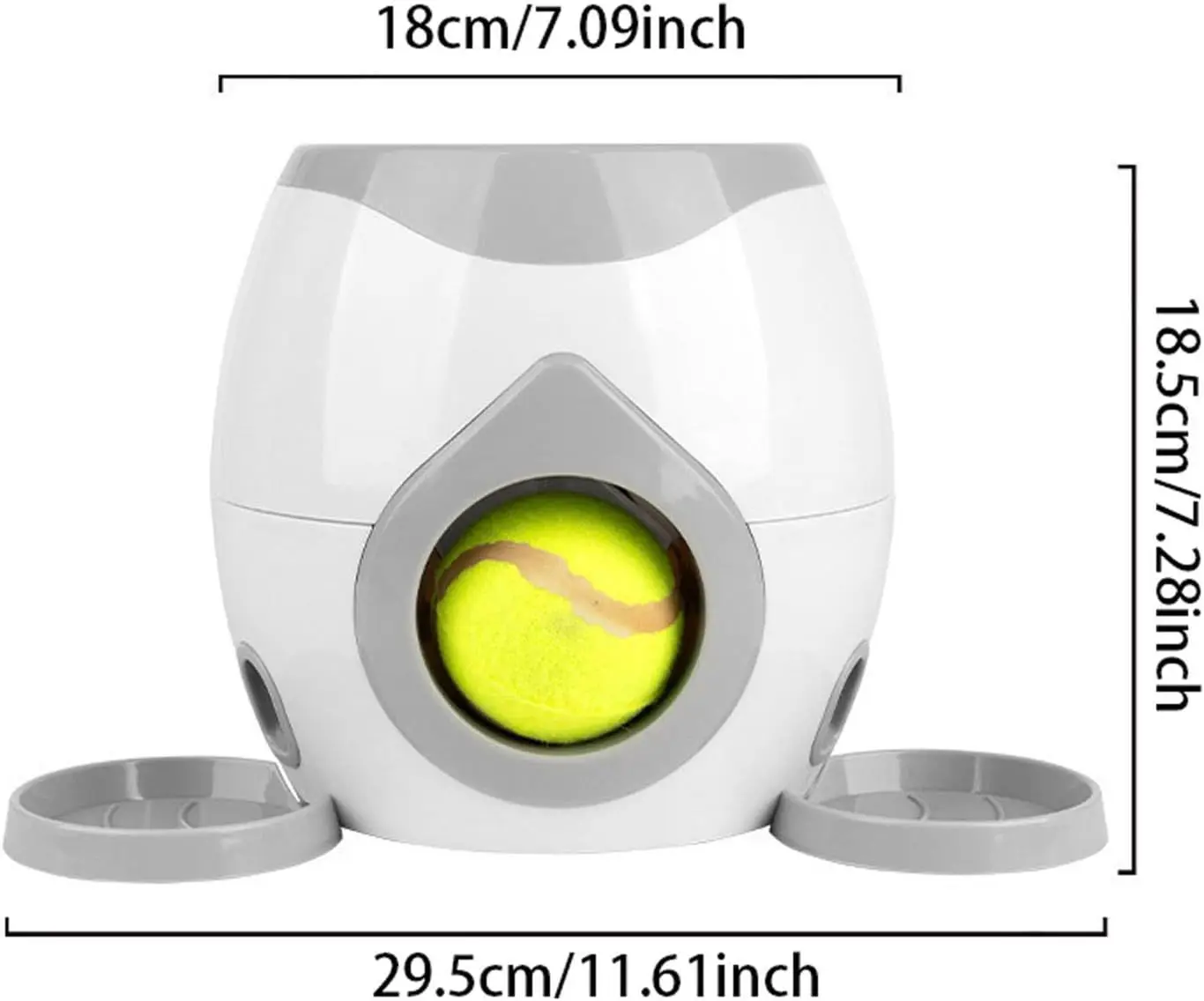 Lançador de Bolas para Cães Interativo Manual com Dispensador de Petiscos - Image 2