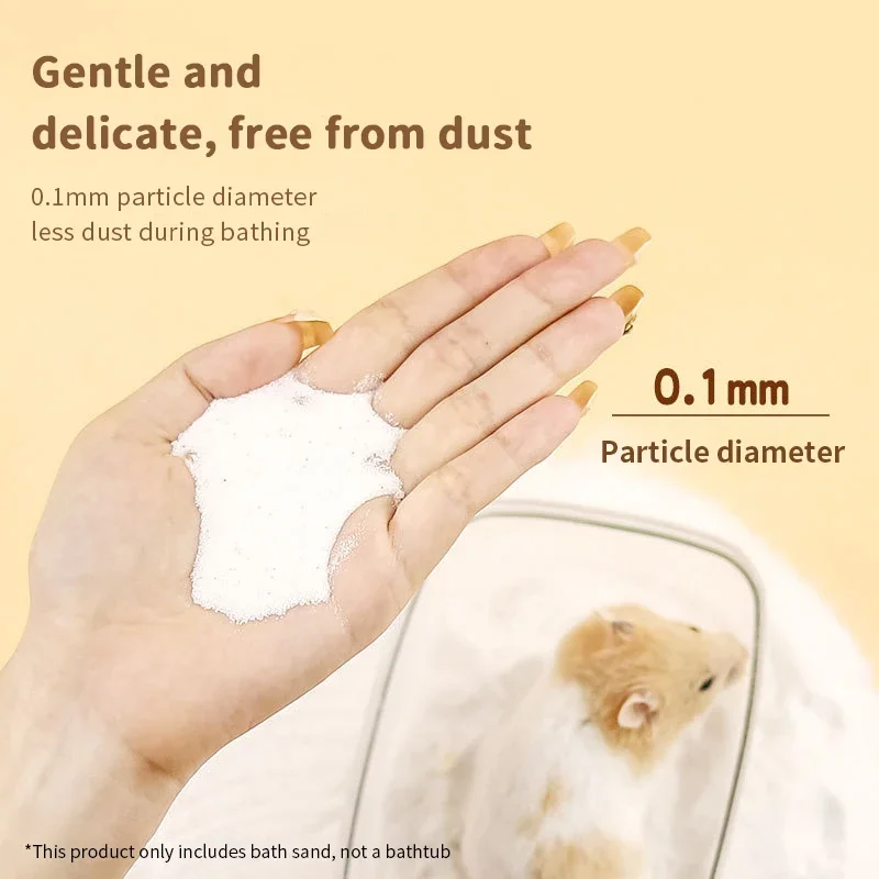 Areia para Banho de Hamster de Sílica Natural Baixa Poeira - Imagem 2